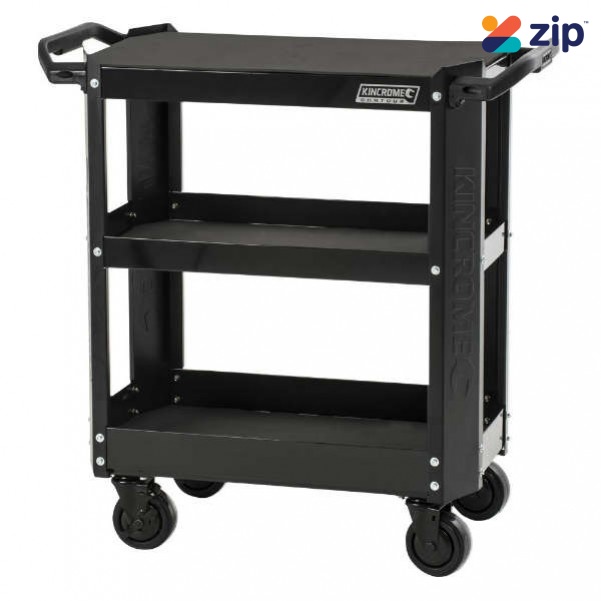 Kincrome K7743MB - CONTOUR 3 Tier Black Tool Cart Workshop Trolleys