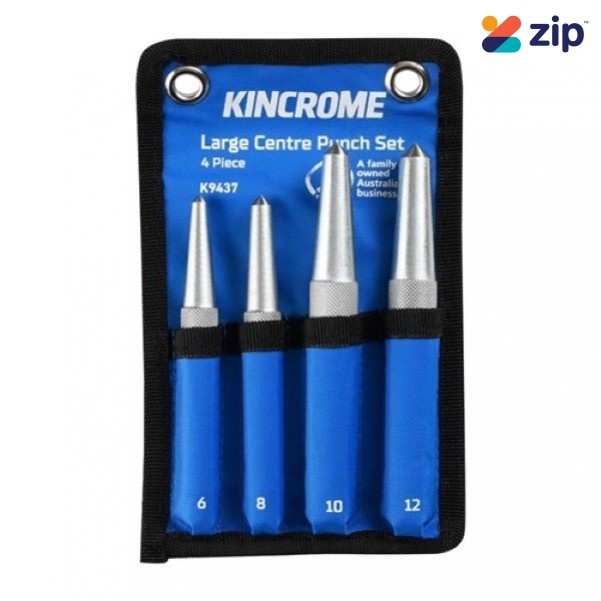 Kincrome K9437 - 4 Piece Large Centre Punch Set Chisels and Punches