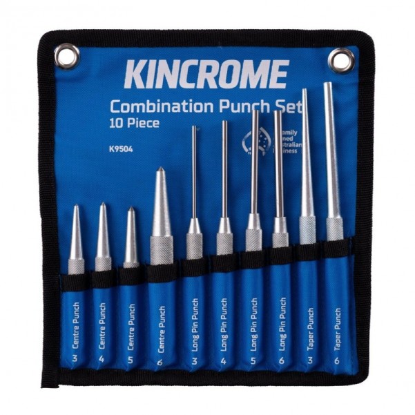 Kincrome K9504 - Combination Punch Set 10 Piece Chisels and Punches
