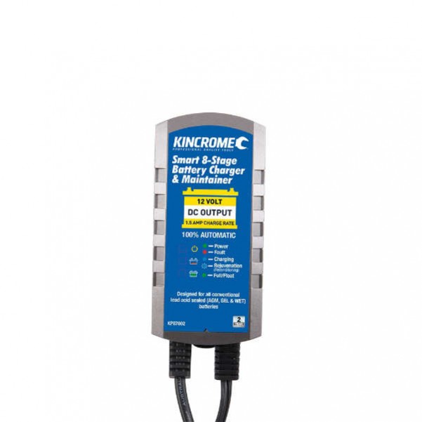 Kincrome KP87002 - 12V 1.5Amp Battery Charger & Maintainer