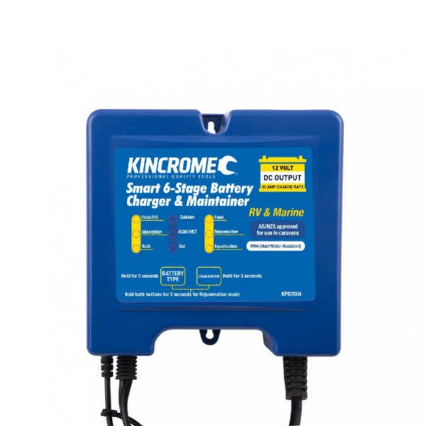 Kincrome KP87004 - 12V 10Amp Battery Charger & Maintainer