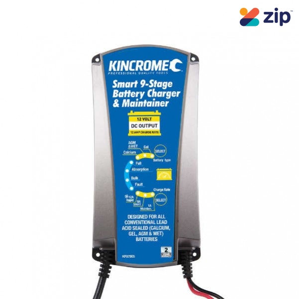 Kincrome KP87005 - 12V 12Amp Battery Charger & Maintainer