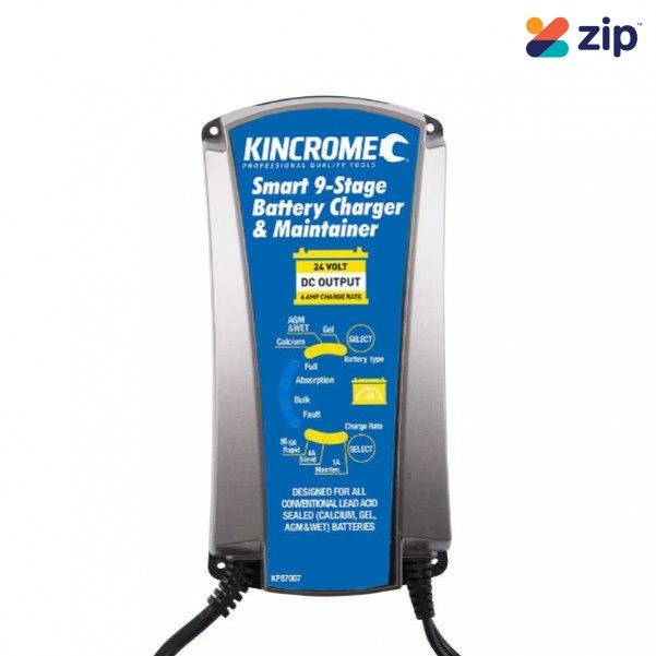Kincrome KP87007 - 24V 6Amp Battery Charger & Maintainer