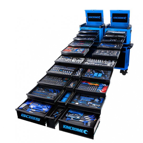 Kincrome P1566BB - 1066 Piece 26 Drawer 60” Contour Boss Workshop Tool Kit  Tool Chests & Trolleys