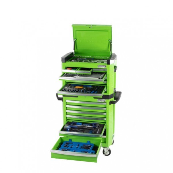 Kincrome P1805G - 242 Piece 15 Drawer Contour Workshop Kit Green 