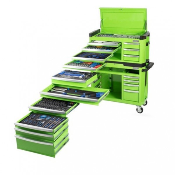 Kincrome P1810G - 551 Piece 17 Drawer Extra-Wide 1/4, 3/8 & 1/2" Drive Contour Tool Workshop Tool Kit