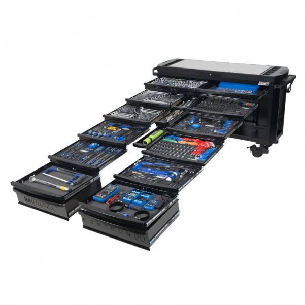 Kincrome P1816MB - 680 Piece 20 Drawer 60" Black Series CONTOUR Super-Wide Trolley Tool Kit  Tool Kit
