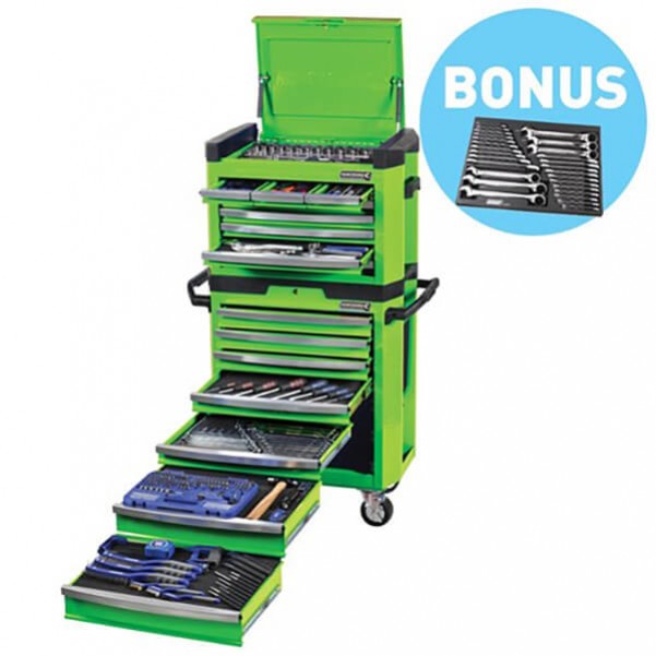 Kincrome P1901GB - 329 Piece 15 Drawer Contour Tool Workshop Tool Chests & Trolleys