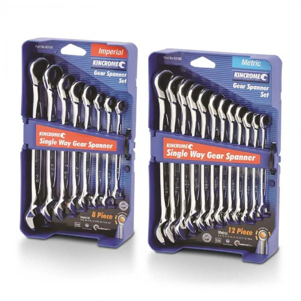 Kincrome P3013 - 20 Piece Single Way Metric & Imperial Gear Spanner Set 