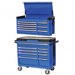 Kincrome P7702 - 17 Drawer 42" Blue CONTOUR Storage Combo