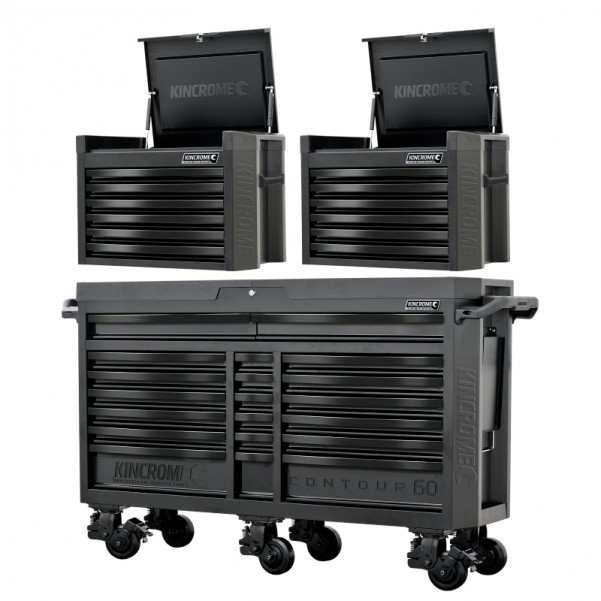Kincrome P7704 - 32 Drawer 60" Black CONTOUR Storage Combo Tool Chests & Trolleys