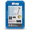 Kreg KR-SMLC125-500 - 1-1/4" 32mm Coarse Thread 8# Zinc Coated Pocket Hole Screws 500 Pack