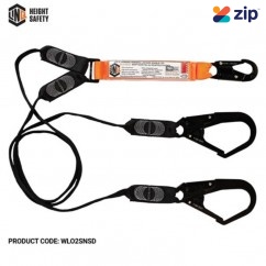 LINQ WL02SNSD -  Elite Double Leg Shock Absorbing Webbing 2m Lanyard With 1 Snap Hook 2 Double Action Scaff Hook