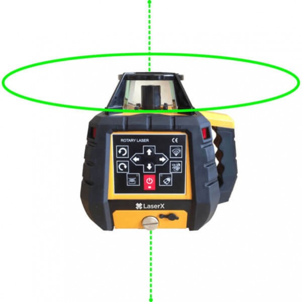 LaserX X360G - Dual Grade Green Beam Rechargeable Motorised Rotary Laser Lasers - Rotating