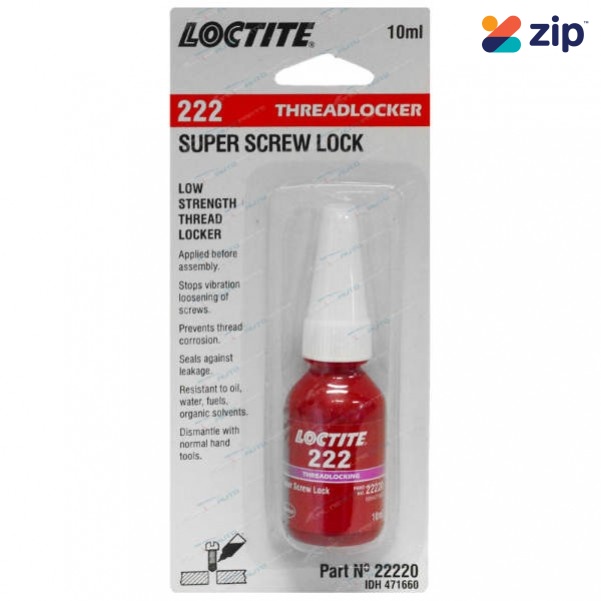 Loctite 222 - 10ml Low Strength Thixotropic Threadlocker 22220