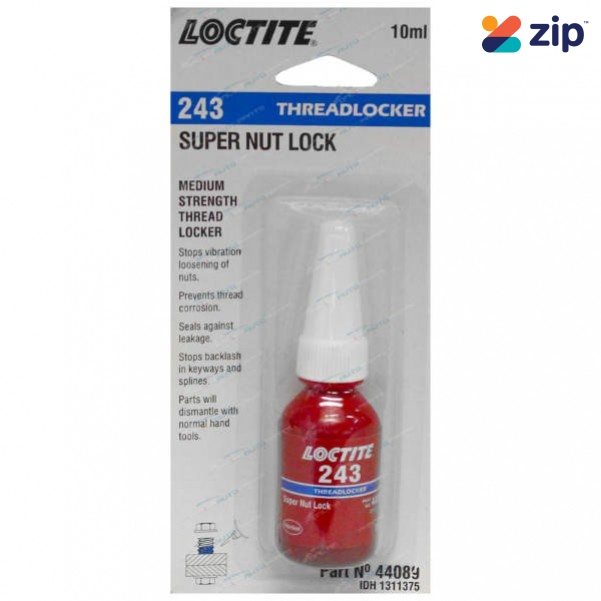 Loctite 243 - 10ml Medium Strength Thixotropic Threadlocker 44089