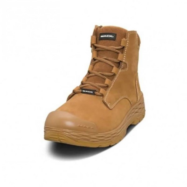 Mack MK0FORCEZHHF050 - Force Zip-up Safety Boots In Honey Size 5 Safety Boots