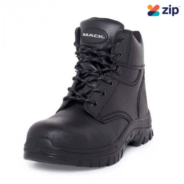 Mack MK0TRADESBBF090 - Tradesman Lace Up Steel Toe Cap Black Safety Boots Size 9 Safety Boots