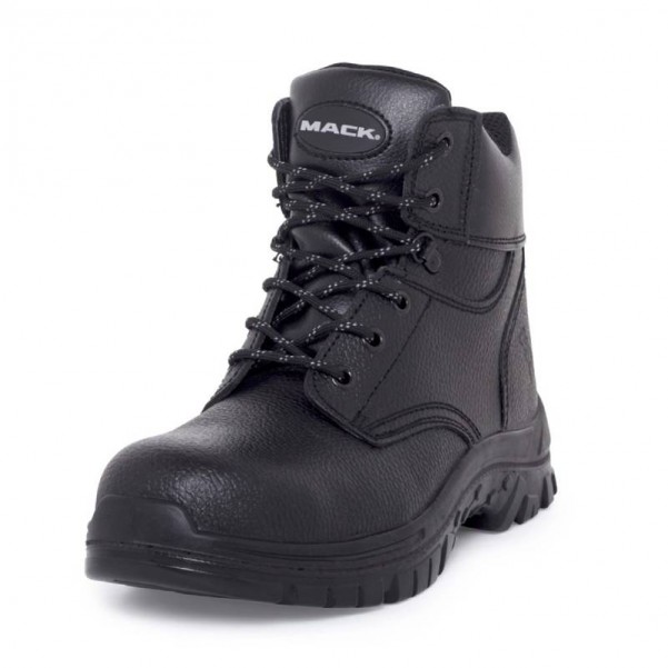 Mack MK0TRADESBBF110 - Tradesman Lace Up Steel Toe Cap Black Safety Boots Size 11 Safety Boots