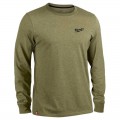 Milwaukee 604GN2X - Size 2XL Green Long Sleeve Hybrid Work Tee