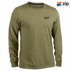 Milwaukee 604GNL - Size L Green Long Sleeve Hybrid Work Tee