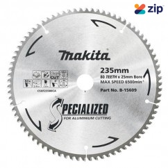 Makita B-15609 - 235mm x 25 x 80T TCT Circular Saw Blade For Aluminium Cutting