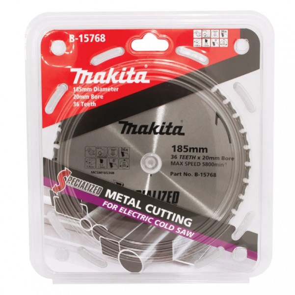 Makita B-15768 - Circular Saw Blade 185mm x 20mm 36TPI Metal Cutting 