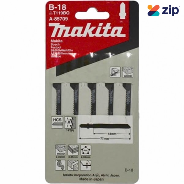 Makita T119BO - A-85709 HCS Jigsaw Blades B-18
