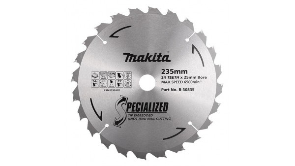 Makita knot and top nail blade