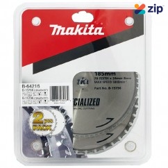 Makita B-64216 - 185mm Cold Cut TCT Blade Twin Pack Suits 4131