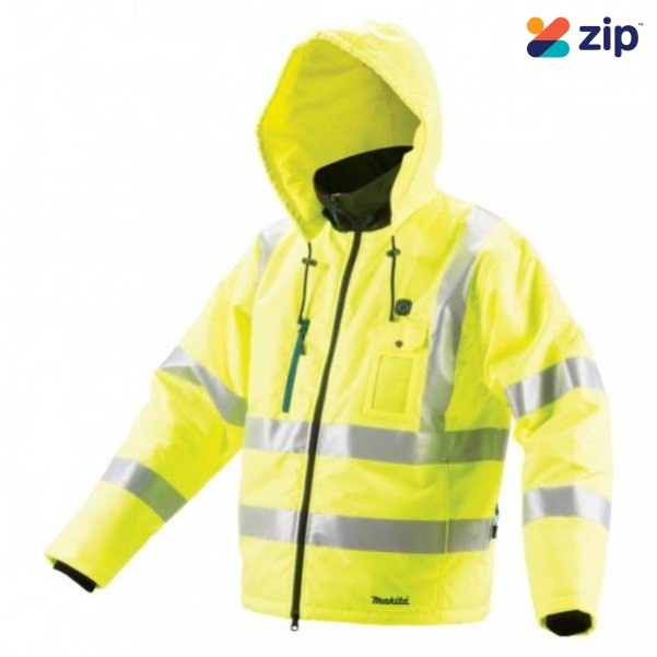 Makita CJ106DZL - 12V Max Cordless High Visibility Yellow Heated Jacket Skin - Large