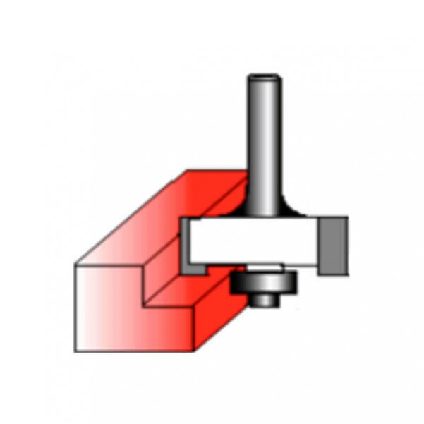 Makita D-04927 - 9.5mm 1/4" Shaft  Rebating TCT Bit (Bearing) Router Bits