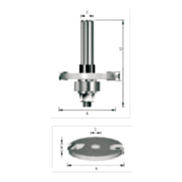 Makita D-15556 - 1/2" Shaft 4mm Slot Cutter Assembly Slotting Cutter Makita D-15556 - 1/2" Shaft 4mm Slot Cutter Assembly Slotting Cutter