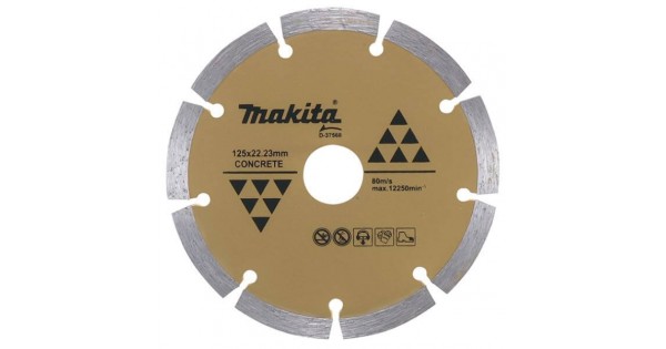 Makita D 37568 125 x 22.2mm Segmented Long Life Concrete Wheel Blade