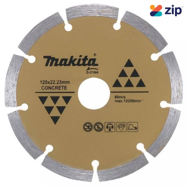 Makita D-37568 - 125 x 22.2mm Segmented Long Life Concrete Wheel Blade