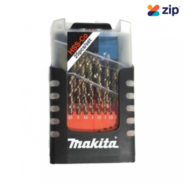 Makita D-50778 - 25 Piece HSS COBALT Metric Drill Bit Set
