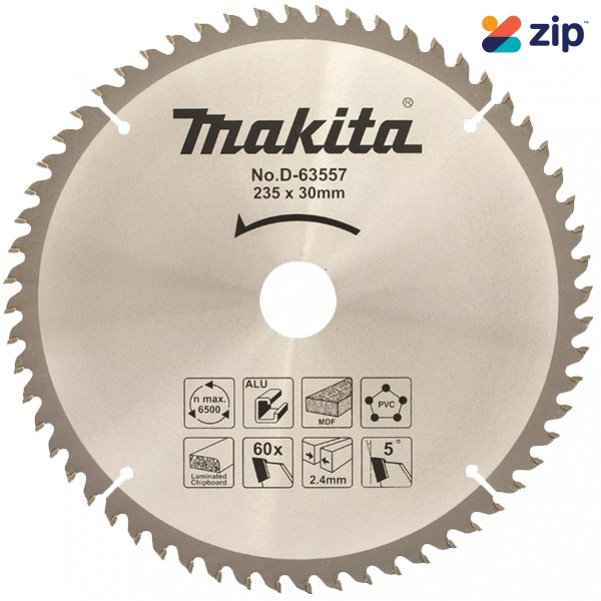 Makita D-63557 - 235mm x 30 x 60T Multi Purpose TCT Saw Blade