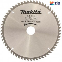 Makita D-63650 - 216mm x 30 x 60T Multi Purpose TCT Saw Blade