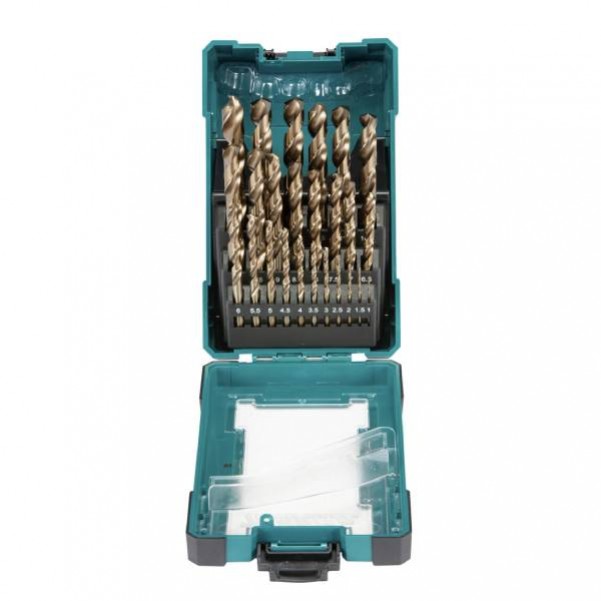 Makita D-67577 - 25 Piece 1-13mm HSS-Cobalt Drill Bit Set