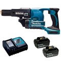 Makita DFR450RFEX - 18V 3.0Ah Cordless Autofeed Screwdriver Kit