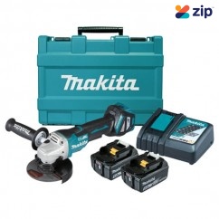 Makita DGA517RTE - 18V 125mm Cordless Brushless Paddle Switch Angle Grinder Kit