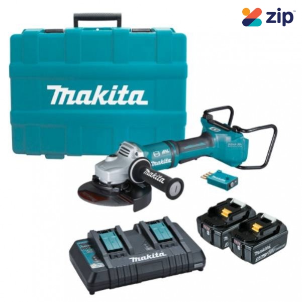 Makita DGA701T2U1 - 36V (18Vx2) 5.0Ah Brushless AWS 180mm (7") Angle Grinder Kit