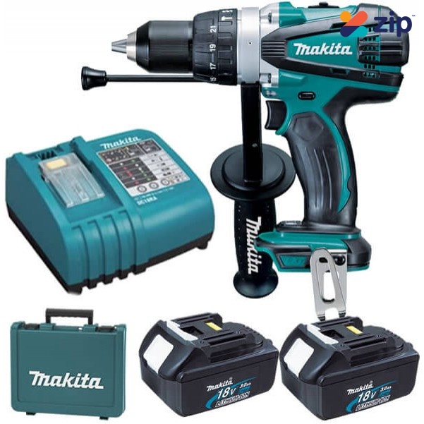 Makita DHP458RFE - 18V Heavy duty Cordless Hammer Drill Kit