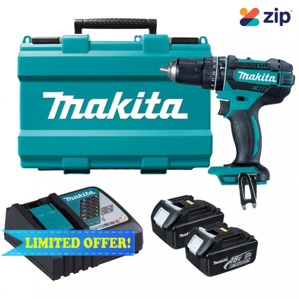 Makita DHP482RFE - 18V 3.0Ah Cordless Hammer Driver Drill Kit