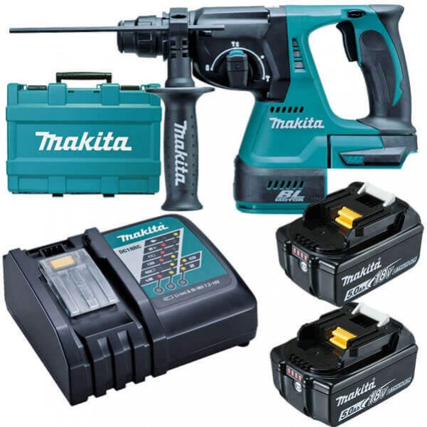 Makita DHR242RTE - 18V Cordless 5.0Ah Brushless Rotary Hammer Kit Cordless Drills - Impact