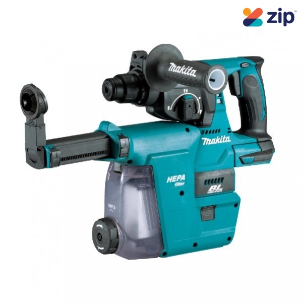 Makita DHR242ZJW - 18V 24mm SDS Plus Brushless Rotary Hammer Skin w/ Dust Extraction Adaptor Rotary Hammer Drills