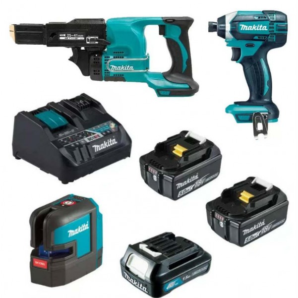 Makita DK0103X1 - 18V 5.0Ah Cordless 3 Piece Combo Kit 