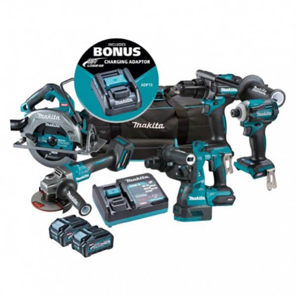 Makita DK0144G501 - 40V Max XGT 4.0Ah Cordless Brushless 5 Piece Combo Kit