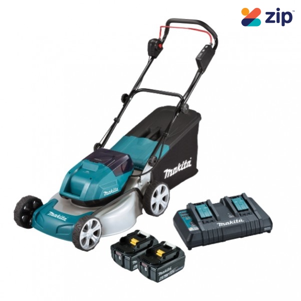 Makita DLM460PG2 - 18Vx2 Brushless Lawn Mower 460mm (18") Kit