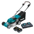 Makita DLM464PT2 - 36V (18Vx2) 460mm (18") 5.0Ah Cordless Brushless Lawn Mower Kit